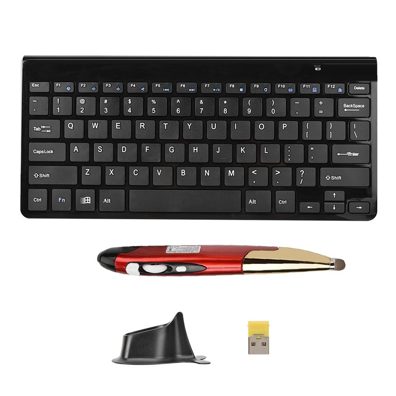 KM-801 Slim Mini 2.4G Wireless Keyboard Pen Mouse Set for