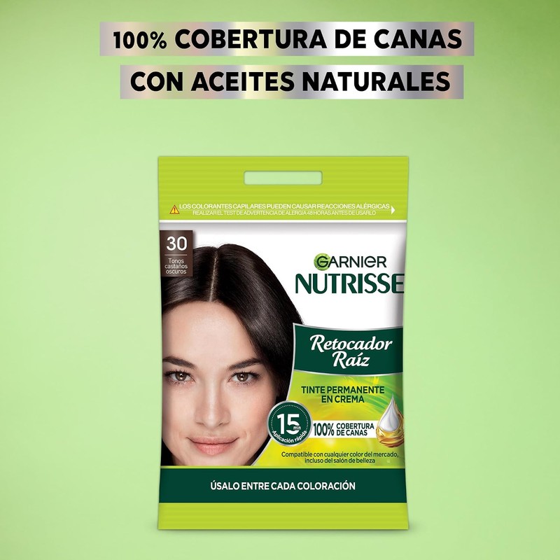 Tinte Garnier Nutrisse Espresso 30 – Coloración + Retocador Raíz