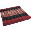 Seating cushion thai 50 * 50 cm – Red/Black/Neck &