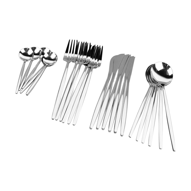 Cutlery Set Stainless Steel with 6 Dessert Spoon 6 Spoon