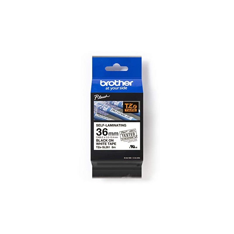 Brother Label Tape Self Laminating TZe-SL261, 36 mm, Black on