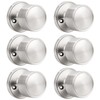 knobelite 6 Pack Dummy Knob Satin Nickel Closet Door Knobs
