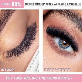 PRO LASHBEAUTY Pro Lash Bonder para Extensiones de Pestañas Super Bonder Pegamento Acelerador Con 10Pcs Hisopo de Algodón Extensión de Pestañas Sellador de Retención Más Larga Resistente Al Agua A Pru
