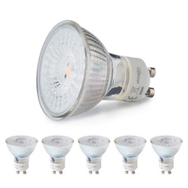 Oktaplex Set of 6 Lux Bulbs GU10 LED Warm White 3000 K 400 lm 4.8 W 110° Beam Angle