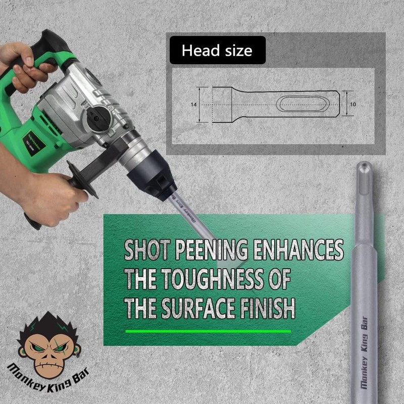 Monkey King Bar Chisel Set,4-Pcs SDS Plus Chisel Bits Set，1