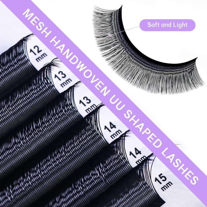 Natuhana 2D U Shape Lash Extensions Easy Fan Russian Volume