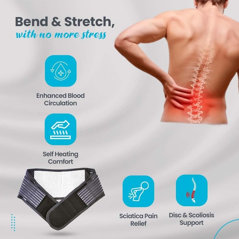 Purple Bubble Lumbar Belt Self-Heating Back Brace for Men &