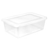 Sterilite 12 Qt Storage Box, Stackable Plastic Container Home Organizer,