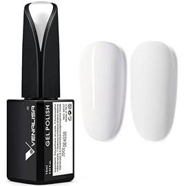 VENALISA nail art 15ml pastel pure milky translucent sparkle white color uv gel nail polish