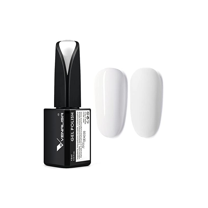 VENALISA nail art 15ml pastel pure milky translucent sparkle white