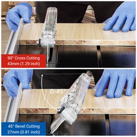 Table Saw for Jobsite, 8-Inch 6.7-Amp Copper Motor, Cutting Speed Up to 3576RPM, 24T Blade,Compact Portable Table Saw Kit With Sliding Miter Gauge, Diy and Woodworking, Orange