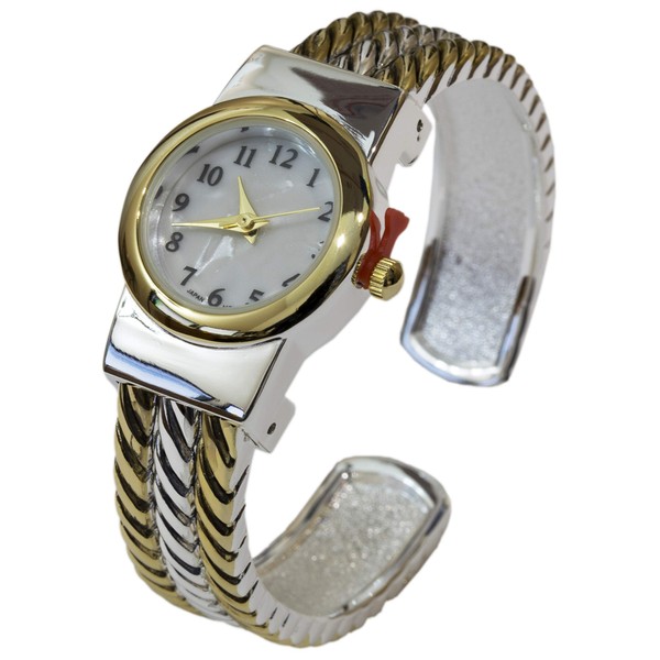 Blekon Collections Women's Petite Mother of Pearl Rope Bracelet Cuff