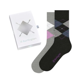 Burlington Basic Gift Box Socks Opaque Cotton (Organic), Multicoloured Black Grey 0500