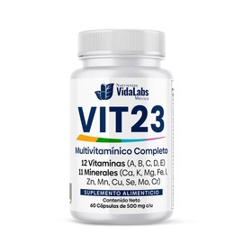 VIT 23 Multivitamínico Completo Nutrientes Vidalabs México con 23 Nutrientes | Vitaminas A, B, C, D, E y Minerales Esenciales