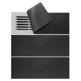 PATIKIL Rectangle Magnetic Vent Covers 14x5.5 Inch, 3 Pcs Floor Air Vent Blocker Covers Register Sound Proof Cover for Home Floor Wall Ceiling, Black