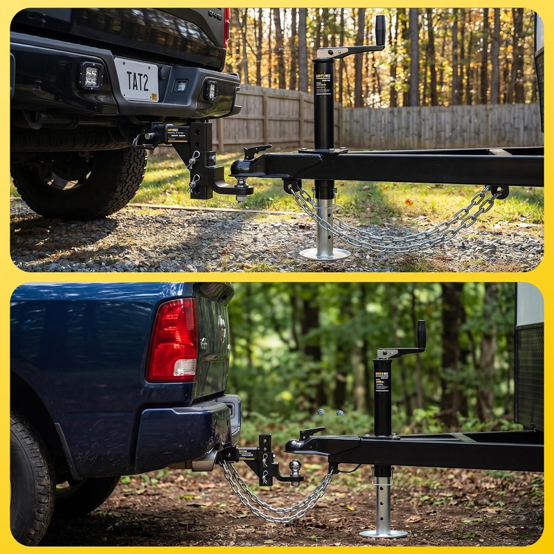 5000lbs A-Frame Trailer Jack,30" Lift 20-24V Cordless Drill Compatible with