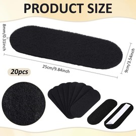 BENECREAT 20pcs Ceiling Fan Filters for Blades, Black Fan Air Purifier Pads Ceiling Blade Filters for Home Office Common Household Contaminants