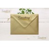 50 Pack C7/A7 Gold Envelopes 81mm x 111mm Gummed Metallic