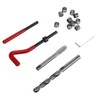 15 Pcs Thread Repair Tool Kit M10x1.25mm Metal Threaded Inserts