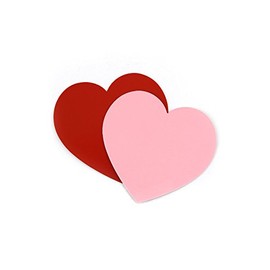 Double-Sided Red & Pink Mini Heart Cutouts, 36 Pieces