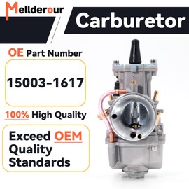 Carburetor Compatible with KX80 KX85 KX100 Yamaha YZ80 YZ85 DT100 SUZUKI RM80 85 CR80 CR85R GY6 PWK28mm 2 stroke Racing Flat Slide Carb Replace# 15003-1617.Carburetor with Intake needle jet