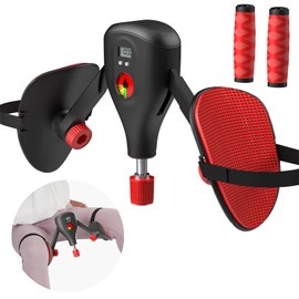 CNYUANFEN Thigh Master 0-77 lbs Adjustable Resistance Squat Machine,Squat Training Leg Machines,Workout Hip Under Desk Exercise Men Women Repair Trainer，Kegel Exercise (Black)