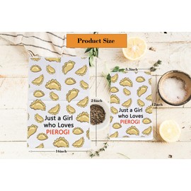 Polish Dumpling Gift Just A Girl Who Loves Pierogi Kitchen Towel Pierogi Lover Gift Polish Pierogi Gift (Just a Girl Pierogi)