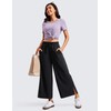 CRZ YOGA Lightweight Wide Leg Cropped Pants for Women High