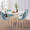 CozyCasa Kitchen Dining Table Mid Century Table White Modern Simple