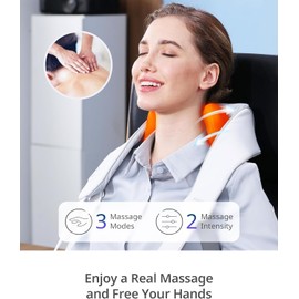 Neck S Shiatsu Neck and Shoulder Massager with Heat, Black