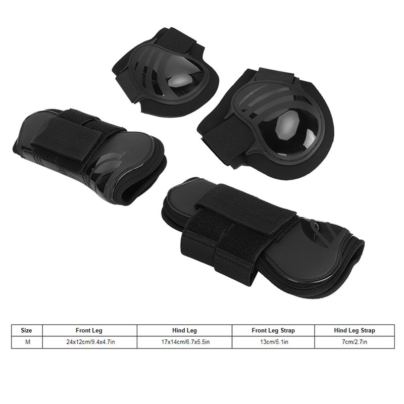 2 Pair Elastic Horse Boot Thicken PU Front Hind Boots