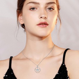 SILBAZ Pentagram Necklace for Women Moonstone Pentacle Pendant Necklace Five-pointed Star Amulet Wiccan Pendant Jewelry Gifts for Mom Wife, Copper, No Gemstone