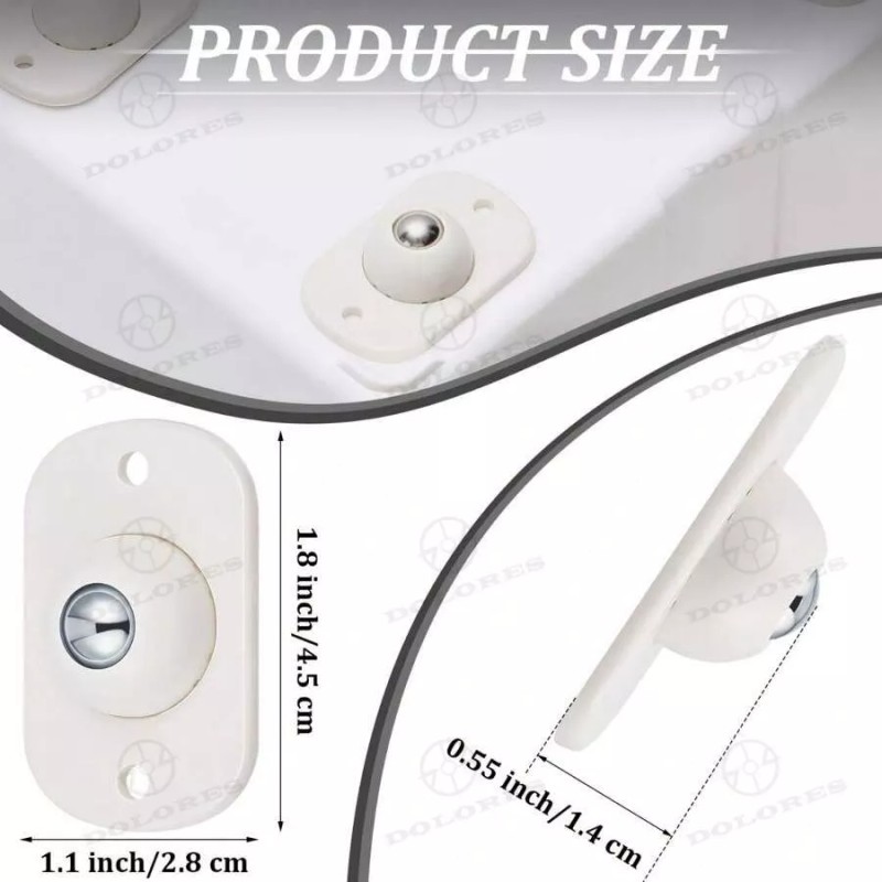 Dolores 8pcs Mini Ruedas Giratorias Acero Inoxidab 360° Autoadhesivo