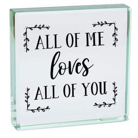 Chris Bag Of Goodies All Of Me Loves All Of You Romantic Glass Ornament Gift Keepsake Idea For Her Him Wife Husband Boyfriend Girlfriend
