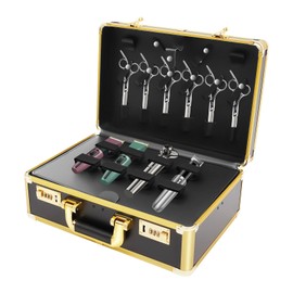 BIXIBIN Professional Hairdressing Case, Large Capacity Makeup & Barber Tool Organizer with Lock, Shoulder Strap, Fireproof for Travel, Salon, Cosmetologists