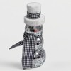 Vertintong Winter Disco Snowman Desktop Decoration with Scarf, Cute Winter