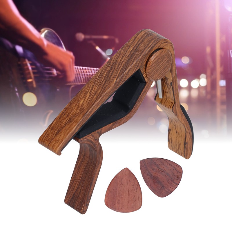 Guitar Capo Small Portable Noiseless Silicone Pad Spring Loaded Capo