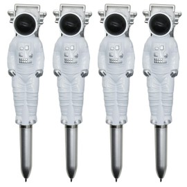 Maydahui 4 PCS Retractable 3D Spaceman Ballpoint Pens Novelty Astronaut Pen Cute Fun Outer Space Pens Black Ink for School Party Favor Office Desk Decor
