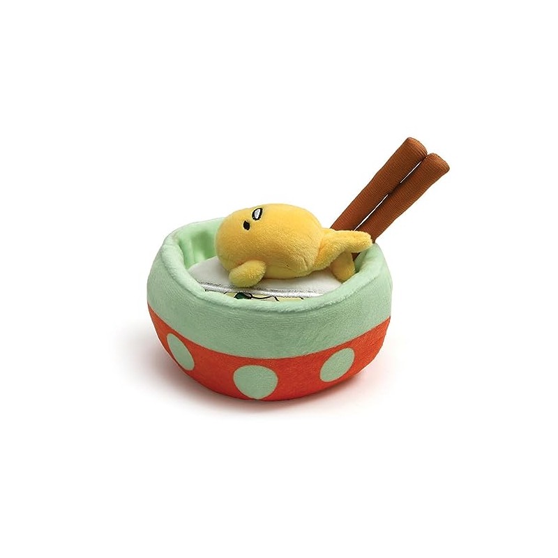 GUND Sanrio Gudetama the Lazy Egg Plush, Gudetama with Noodles,