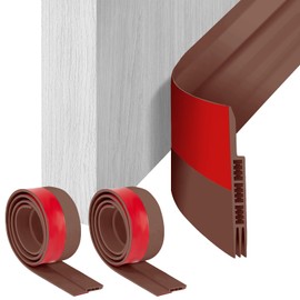 GGTTNRT 2 Stück Türdichtung Zugluftstopper für Türen Selbstklebend Gummi Luftzugstopper, für Windproof, Warm, Soundproof (Brown)