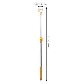 Zerodeko Retractable Clothes Drying Rod, Adjustable Wardrobe Hook Rod, Metal Reaching Rod for Home Balcony Wardrobe Clothesline Closet Hook