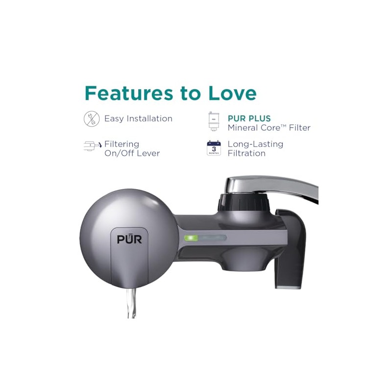 PUR PFM450S - FM, acero inoxidable, diseño horizontal, Gris metálico,