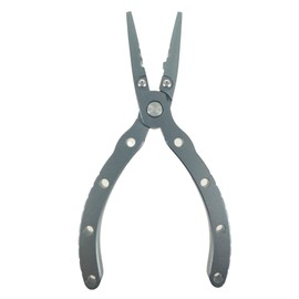 SE 6.5 Inch Aluminum Rust-proof Spring-Loaded Fishing Pliers with Crimper Tungsten Carbide Cutter -FP020A