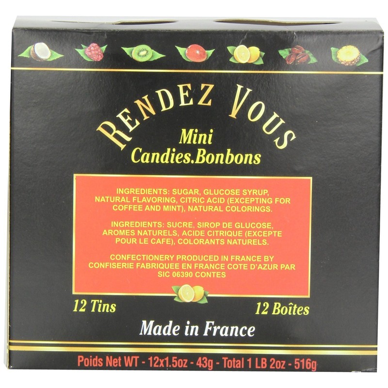 Rendez Vous, French Mini Candies, Tropical Fruit, 1.5 oz (Pack