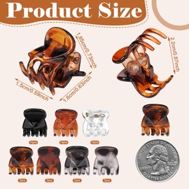 70 Pcs Mini Hair Claw Clips, Small Hair Clips for Women Girls, Non Slip Tiny Jaw Claw with Compartment Box, 7 Colors