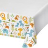 Creative Converting 324593 Border Print Plastic Tablecover, Happi Jungle, 54"