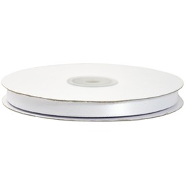 10mm x50m white double faced satin ribbon by 10MM Ribbon