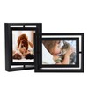 EXYGLO 2 Pack 5x7 Rustic Rotating Floating Picture Frames, Photo
