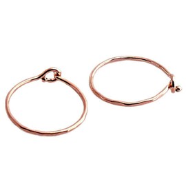 8mm 24 GA Rose Gold Filled Hoop Earrings Cartilage Nose Septum Ear Helix Tragus Piercing (8mm | 24 GA | Rose Gold Filled | Delicate Hammered)