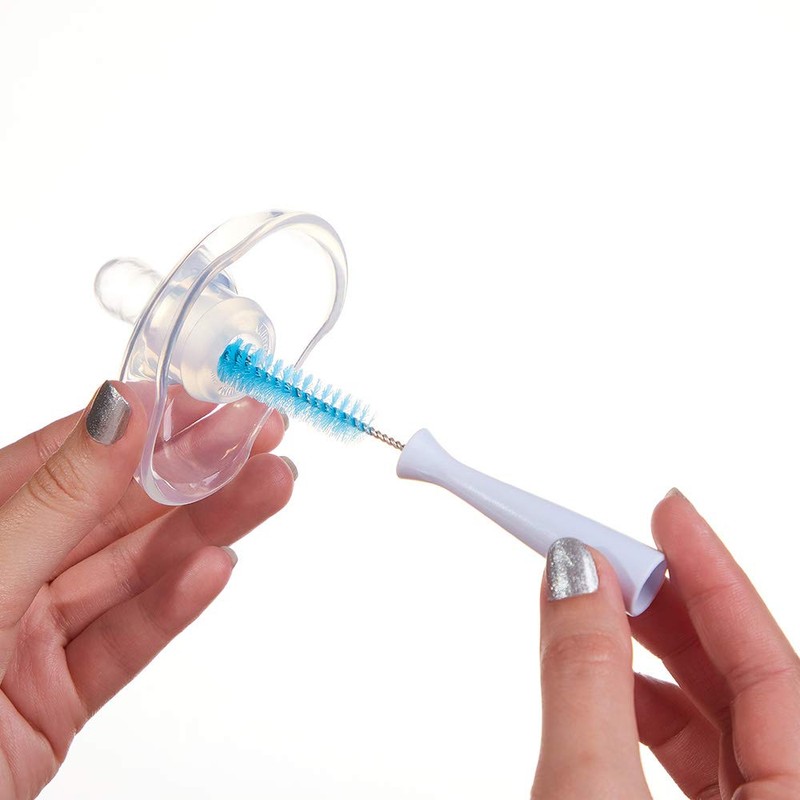 Kiinde Twist Pouch 2-Piece Baby Bottle Nipple Brush Set for